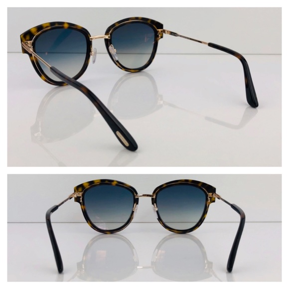 New Tom Ford Mia Rounded Havana Sunglasses - Picture 6 of 16